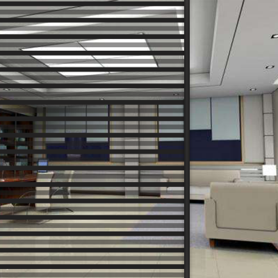 decorative films shutter effect dark and light alternating color for privacy protection